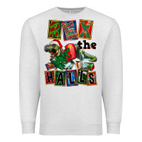 Oatmeal Heather Rex The Halls Premium Sweatshirt - FaDigitalArtStudio