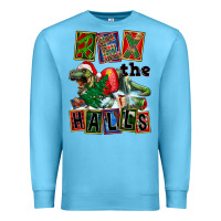Ocean Blue Rex The Halls Premium Sweatshirt - FaDigitalArtStudio