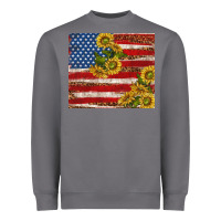 Storm American flag sunflowers with leopard Heavyweight Sweatshirt - TumblerDesignByShophia