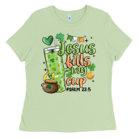 Matcha st. patricks day jesus fills my cup Ladies Tee - MaliasSmallBusiness