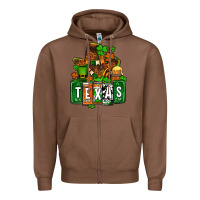 Chestnut St. Patrick's Texas map Zipper Hoodie - OliviaCreatesArt