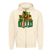 Sandshell St. Patrick's Texas map Zipper Hoodie - OliviaCreatesArt