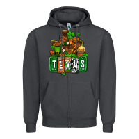 Smoke St. Patrick's Texas map Zipper Hoodie - OliviaCreatesArt