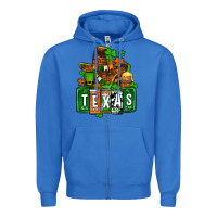 True Royal St. Patrick's Texas map Zipper Hoodie - OliviaCreatesArt