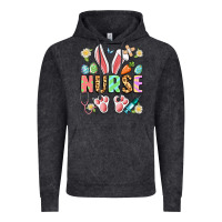 Vintage Black easter nurse bunny Vintage Hoodie - Artiststas