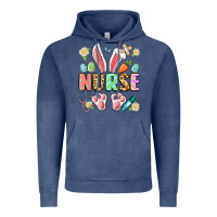Vintage Denim easter nurse bunny Vintage Hoodie - Artiststas