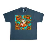 Midnight Navy fall pumpkin lamb Urban Heavy Tee - Jasminsmagicworld