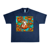 Navy fall pumpkin lamb Urban Heavy Tee - Jasminsmagicworld