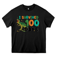 Black i survived 100 days Heavy Core Tee - MaliasSmallBusiness