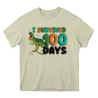 Mossy i survived 100 days Heavy Core Tee - MaliasSmallBusiness