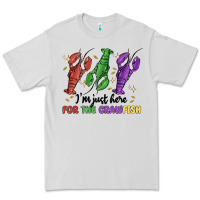 Dove Grey i'm just here for the crawfish Premium Tee - MaliasSmallBusiness