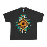 Pigment Black aztec leopard sunflower Urban Heavy Tee - JahusDesignShop