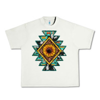 Pistachio aztec leopard sunflower Urban Heavy Tee - JahusDesignShop