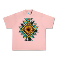 Salmon aztec leopard sunflower Urban Heavy Tee - JahusDesignShop