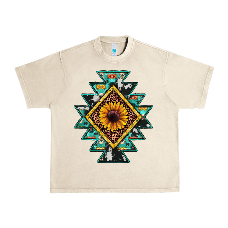 Aztec Leopard Sunflower Urban Heavy Tee by JahusDesignShop | Teevron