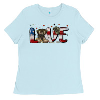 Baby Blue love army Ladies Tee - MaliasSmallBusiness