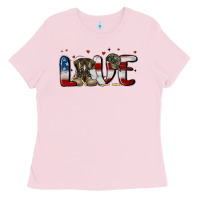 Bubblegum Pink love army Ladies Tee - MaliasSmallBusiness
