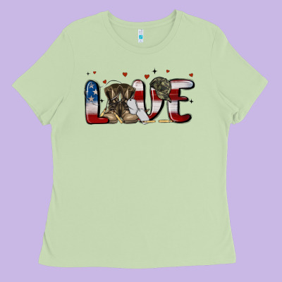 Love Army Ladies Tee Designed By Maliassmallbusiness