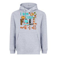 Heather Grey i think i love fall most of all Heavyweight Hoodie - BundleAndBundleShop