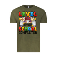 Vintage Olive level 100 days of school completed Vintage Tee - Artiststas