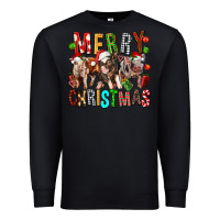 Black Merry christmas pigs Premium Sweatshirt - FaDigitalArtStudio