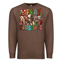Chestnut Merry christmas pigs Premium Sweatshirt - FaDigitalArtStudio