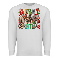 Dove Grey Merry christmas pigs Premium Sweatshirt - FaDigitalArtStudio
