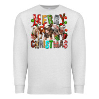 Oatmeal Heather Merry christmas pigs Premium Sweatshirt - FaDigitalArtStudio