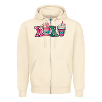 Sandshell xoxo coffee cups Zipper Hoodie - OliviaCreatesArt