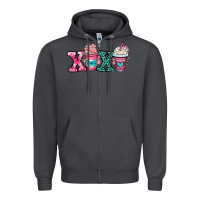 Smoke xoxo coffee cups Zipper Hoodie - OliviaCreatesArt
