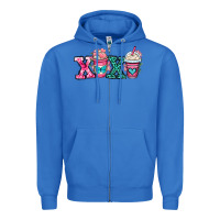 True Royal xoxo coffee cups Zipper Hoodie - OliviaCreatesArt