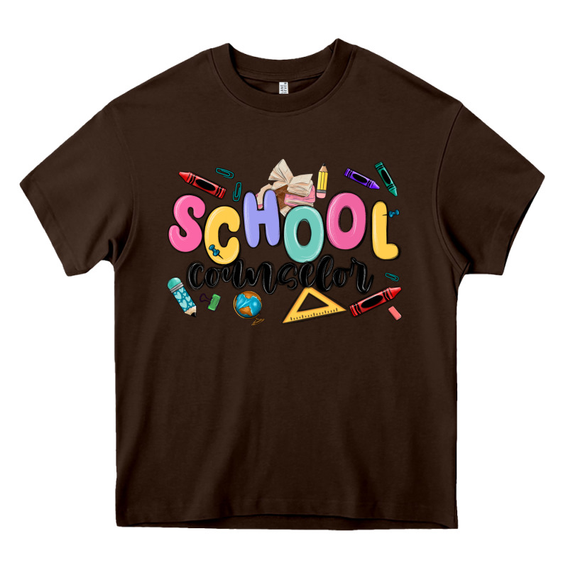 School Counselor Heavy Core Tee by MaliasSmallBusiness | Teevron
