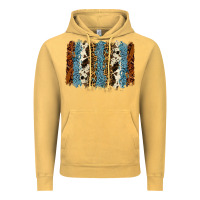 Vintage Mustard tool leather leopard cowhide backround Vintage Hoodie - RanaPortraitStore