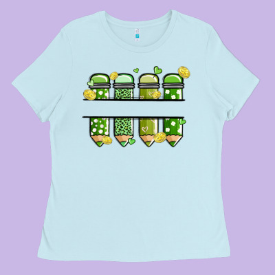 Patricks Day Pencils Ladies Tee Designed By Maliassmallbusiness