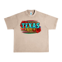 French Oak Texas Chica with roses Urban Heavy Tee - Jasminsmagicworld
