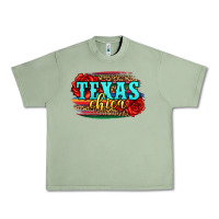 Oil Green Texas Chica with roses Urban Heavy Tee - Jasminsmagicworld