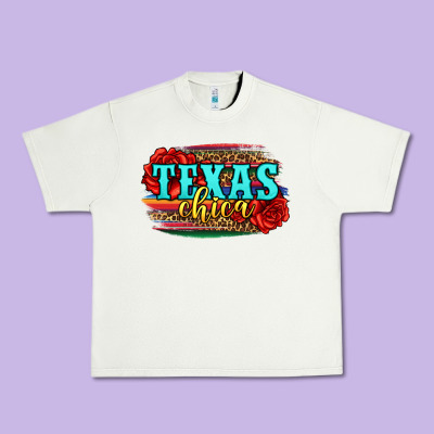Texas Chica With Roses Urban Heavy Tee Designed By Jasminsmagicworld