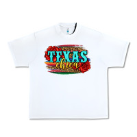 White Texas Chica with roses Urban Heavy Tee - Jasminsmagicworld