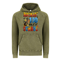 Vintage Olive rockin' 100 days of school Vintage Hoodie - Artiststas