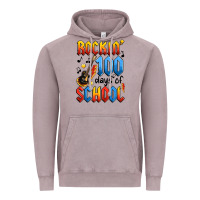 Rockin' 100 Days Of School Vintage Hoodie | Teevron