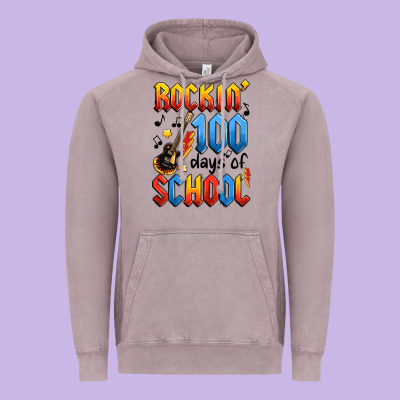 Rockin' 100 Days Of School Vintage Hoodie Designed By Artiststas