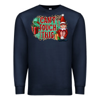 Navy Christmas Can't Touch This Elf Premium Sweatshirt - FaDigitalArtStudio