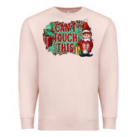 Pale Pink Christmas Can't Touch This Elf Premium Sweatshirt - FaDigitalArtStudio