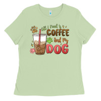 Matcha all i need is coffee and my dog Ladies Tee - MaliasSmallBusiness
