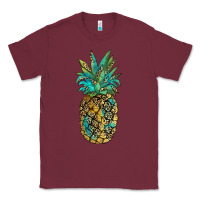 Burgundy leopar turquoise pineapple Classic Tee - JahusDesignShop