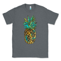 Charcoal Heather leopar turquoise pineapple Classic Tee - JahusDesignShop