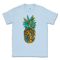 Dusty Blue leopar turquoise pineapple Classic Tee - JahusDesignShop