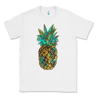White leopar turquoise pineapple Classic Tee - JahusDesignShop