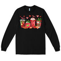 Black strawberry coffee cups Long Sleeve Tee - Jasminsmagicworld