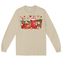 Mushroom strawberry coffee cups Long Sleeve Tee - Jasminsmagicworld